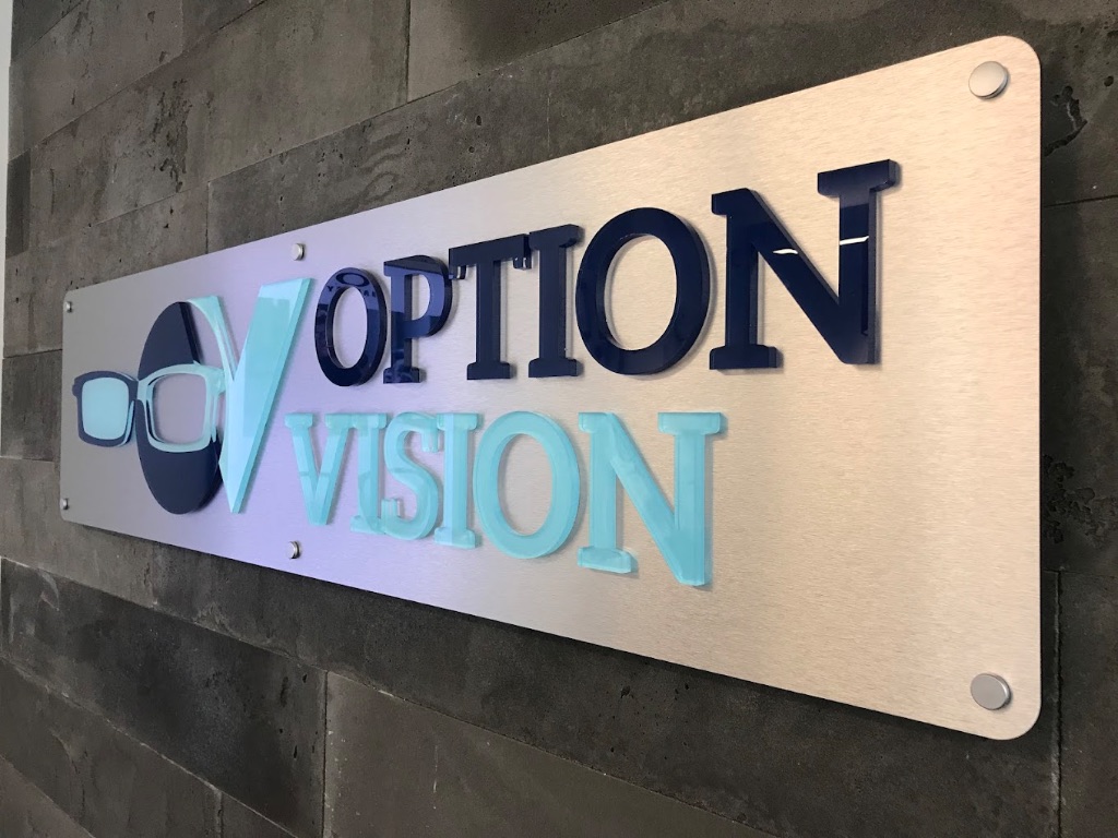 Enseigne dimensionnelle métallique Option Vision